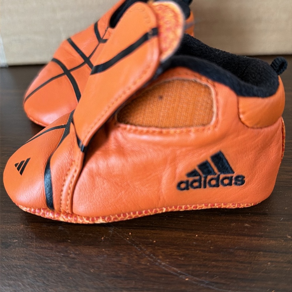 Adidas Crib baby Infant Shoes Leaguers Basketball Size 2K Y2K Vintage leather - Picture 3 of 7